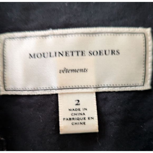 Women's Anthropologie Moulinette Soeurs Plaid Shirt Dress Size 2 Black White - Picture 5 of 6